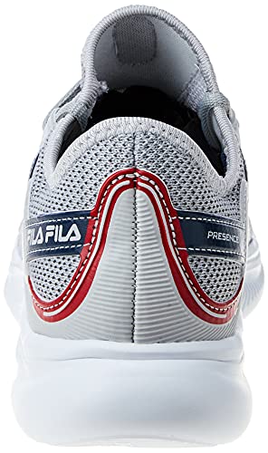 Tênis, Presence, Fila, Masculino, Prata/Marinho/Vermelho, 39