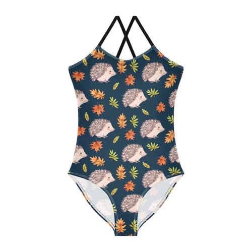 Fall Hedgehogs Swimsuit for Girls Bathing Suit Swimsuits One Piece Summer Beach Swimwear