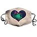 Produktbild shifeiwanglu Unisex Mundmaske,Pollution Mask Abstract Heart Print Reusable Washable Earloop Face Mouth Mask for Men Women