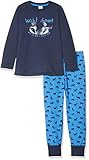  Sanetta Jungen Pyjama Long Zweiteiliger Schlafanzug, Blau (Nordic Blue 5962.0), 104