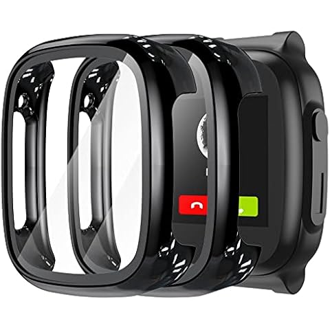 Fundas negras Kuaguozhe 2 para XPLORA X5 Play Kids con protector de pantalla Cover