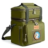 Hxy Ang Tactical Lunch Box for Men, Expandable Insulated Lunch Bag, Large Waterproof Leakproof Coole