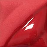 AMACO Velvet Lead-Free Non-Toxic Semi-Translucent Underglaze, 1 pt Jar, Bright Red V-387