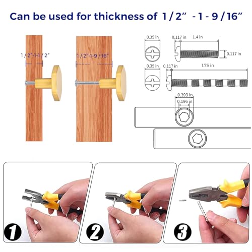 Image of Ravinte 15 Pack Brushed Brass Solid Kitchen Cabinet Knobs Zinc Alloy Door Knobs Cabinet Hardware Gold Dresser Drawer Handles Drawer Pulls with Screwdriver