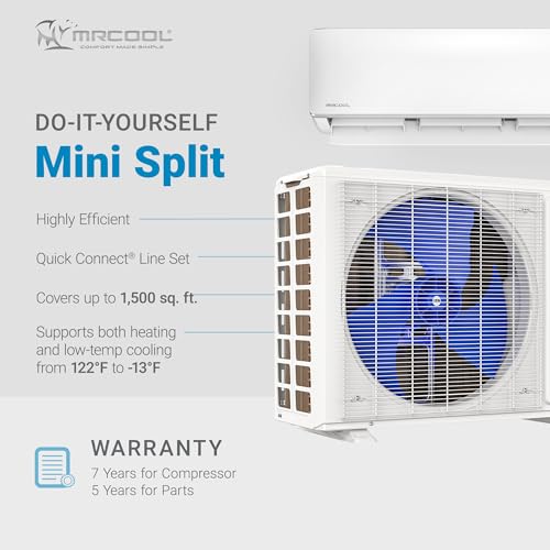 Image of MRCOOL 24000 BTU 230V Ductless Inverter Mini Split Air Conditioner & Heat Pump System, 4th Gen DIY - Wall-Mounted AC Unit w / Heating and Cooling for Home, Office & Commercial Space