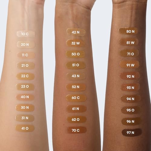 Image of FAE Beauty Face Card 4-in-1 Super Serum Skin Tint | Hydrates, Primes, Provides Coverage & Protects with SPF | Lightweight, Dewy Finish | 30 Shades for Indian Skin Tones | Shade - 32W - Warm