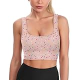 velumair Sugar Needle Sports Bras for Women Yoga Bra with Removable Pads Gym Bras for Women Workout XL