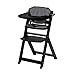 Safety 1st Timba con Cuscino, Seggiolone Pappa in Legno di Faggio con Imbottitura Seggiolone Inclusa e Vassoio, Evolutivo Regolabile in Altezza, per Bambini dai 6 Mesi Fino a 10 Anni, Black/Geometric