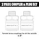 2stk Druckluftkupplung Innenstecker 1/4 Außengewinde Messing AG 1/4 Zoll Kupplungsstecker Kupplungsdose Schlauchstecker Ventilsteckdose Gewindestecker