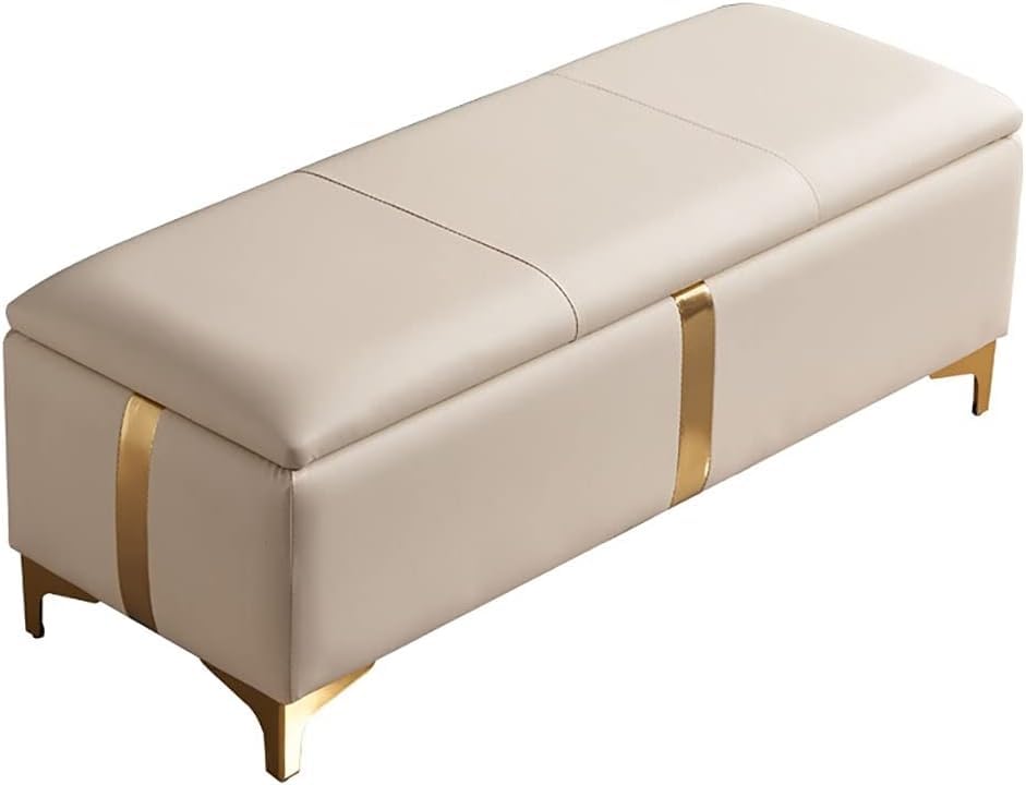 Banc de repos de pieds en bois champagne 120cm pour soulager la fatigue