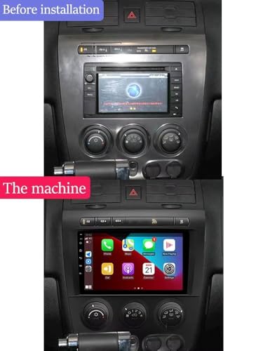 Radio coche 2 DIN para Hummer H3 con CarPlay, pantalla HD y cámara de asistencia trasera 2