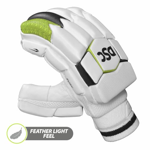 Image of DSC Leather Fury Cricket Batting Gloves for Mens, Size - Mens, Right Hand, White