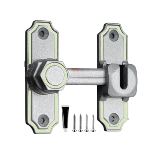 Barn Door Lock Latch, Zinc Alloy Door Lock, Auxiliary, Retrofitable Interior, Easy Installation, 4.45x2.36x1.26 Inches, for Backyard