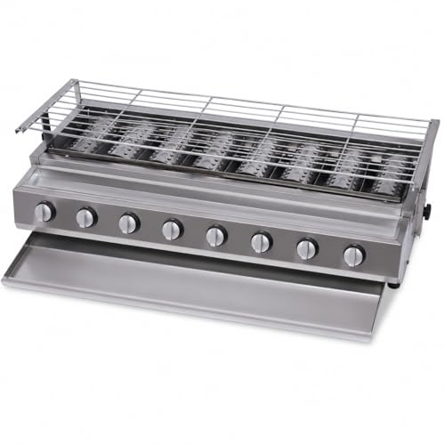 Dsmsseym 8-Burner Tabletop Propane Grill