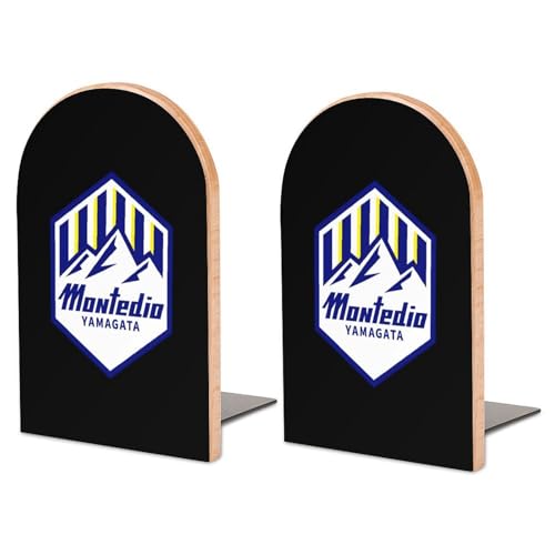 モンテディオ山形 本立て 木製 ほんたて ブックエンド ブックスタンド 本仕切り 2個セット 倒れない 滑らない おしゃれ 頑丈な 卓上収納 デスク整理 文房具入れ 耐久 便利 多機能 オフィス 事務用品 新聞 書類 ファイル 雑誌のサムネイル