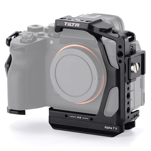 Image of Tilta Full Camera Cage for Alpha 7V A7V, A7IV, and A7R V | Modular Protective Frame | ARCA Bottom Plate | HDMI Cable Clamp Support - Black