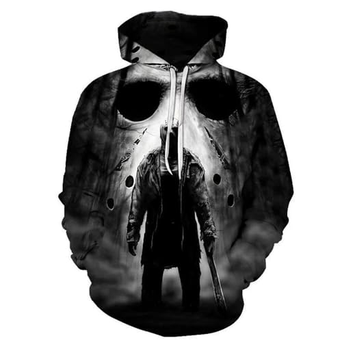 CHLOBLOM Horror Movie Cosplay Hoodie Scary Costume Novelty Jacket Sweatshirt (XL, Color 10)