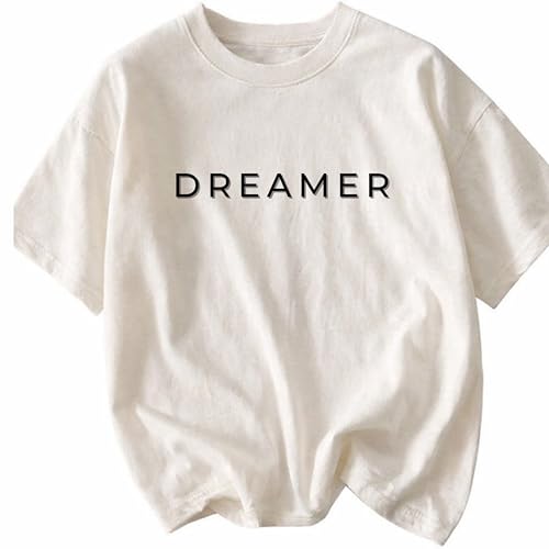Image of Women's Cotton T-Shirt | Over Sized Fit Half Sleeve | 100% Cotton Women T Shirt | Aesthetic Summer Wear