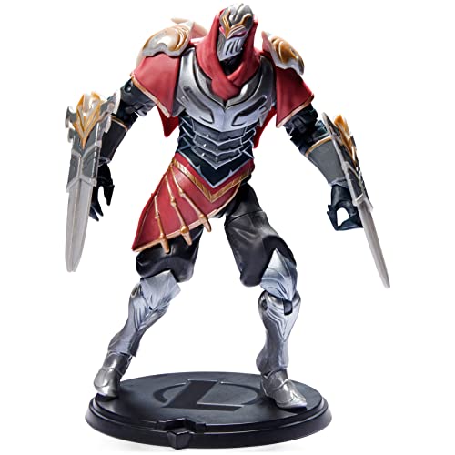 LEAGUE OF LEGENDS - FIGURINE PREMIUM 18 CM ZED - Figurine Articulée Zed 18 cm A Collectionner - Avec Détails Qualité Et 2 Accessoires - Collection Champion - 6062261 - Jouet Enfant 12 ans et +