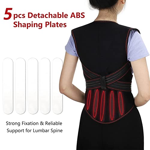 Magnetic Back Support Self Heating Therapy Vest Full Back Support 108Pcs Magnets Waist Back Brace Posture Corrector Spine Neck Shoulder Lumbar Decompression Belt (Color : Black, Size : Large) #TOP7