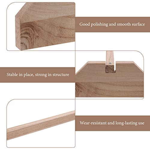 Image of POPETPOP Natural Wood Chicken Perch Stand 15.7 Inch Indoor Roosting Platform Safe Rooster and Chick Play Accessory for Pet Birds