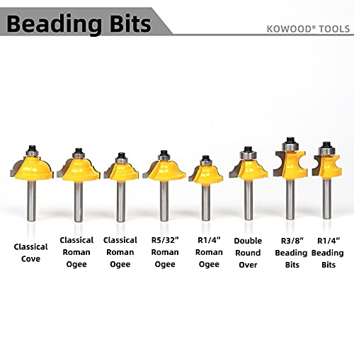 KOWOOD Router Bits Set 1/4 Inch Shank ,70 Piece Router Bit Set,Tungsten Carbide Router Bits Kit for Professional Woodworking - Image 2