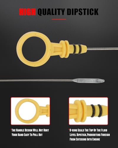 CCIYU 12607379 Engine Oil Dipstick Replacement for Buick Allure Lacrosse Regal Verano for Chevrolet Captiva Sport Cobalt Equinox HHR Impala Malibu for GMC Dip Stick for Checking Oil Dipstick