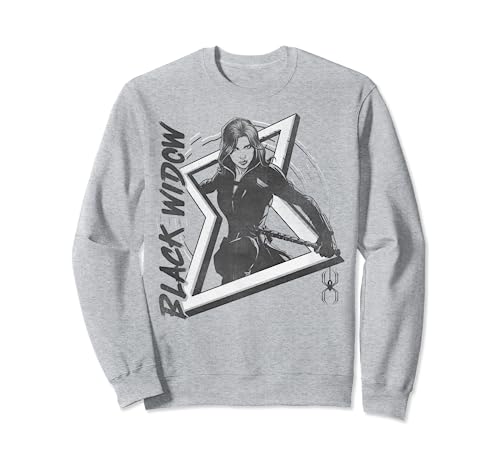 Sweat Marvel Black Widow portrait imprimé pull col rond pour adulte