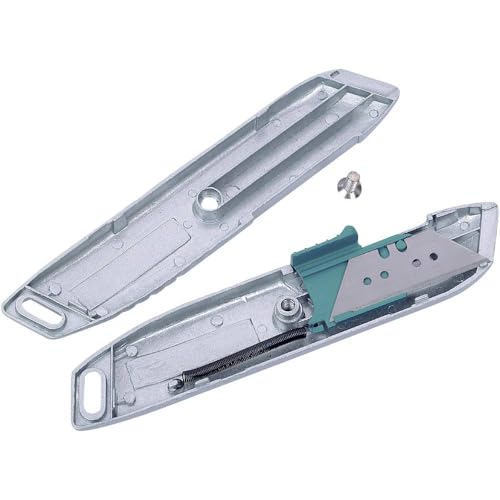 wolfcraft Cutter a lame trapezoidali con funzione di sicurezza in metallo I 4134000 I Cutter a lame trapezoidali con funzione di sicurezza