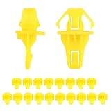 Mtsooning 20PCS Yellow Bumper Moulding Clips, Nylon Rivets Door Trim Bumper Replacement for Honda CR-V 91578-T0A-003