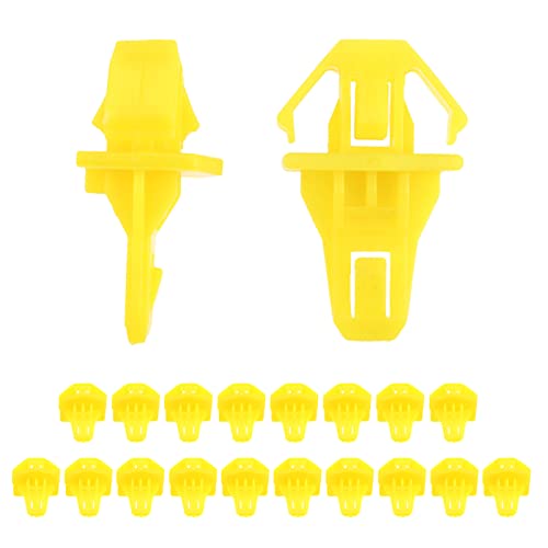 Mtsooning 20Pcs Yellow Bumper Moulding Clips, Nylon Rivets Door Trim Bumper Replacement For Honda Cr-V 91578-T0A-003 #TOP9