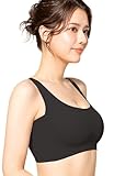 [バンビウォーター] ナイトブラ シームレス ブラジャー ノンワイヤー セットアップ可能 昼兼用 ノンワイヤーブラ スポーツブラ 脇高 (M,ブラック)