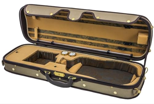 SKY Violin Oblong Case VNCW01 Solid Wood with Hygrometers Khaki/Khaki