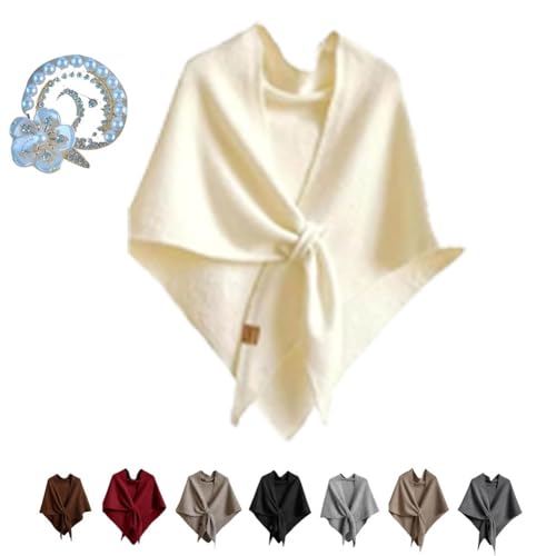 Women's Solid Color Scarf, Women's Solid Color Shawl, Tie up Knotted Design for Fall Winter Air-Conditioned Room