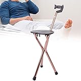 Ajuste multifunción: se puede usar como bastón o sentado, es fácil de usar y transportar. La tabla de asiento ampliada es adecuada para las caderas y la postura de sentado es cómoda. Las partículas de masaje en las heces son beneficiosas para el cuerpo de las personas mayores.