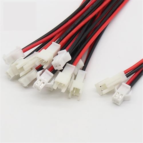 Connecteur de fil JST SM 2 broches mâle femelle 10 cm pour câblage LED et modélisme lot de 10