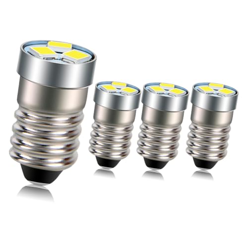 Ruiandsion E10 LED Bulb 3V 6V 12V (4-Pack)