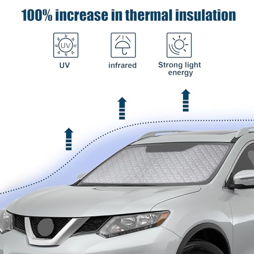 6-Layer Windshield Sun Shade Compatible with Rogue 2013-2020 by LHCDQSKCW - Used condition - Image 4
