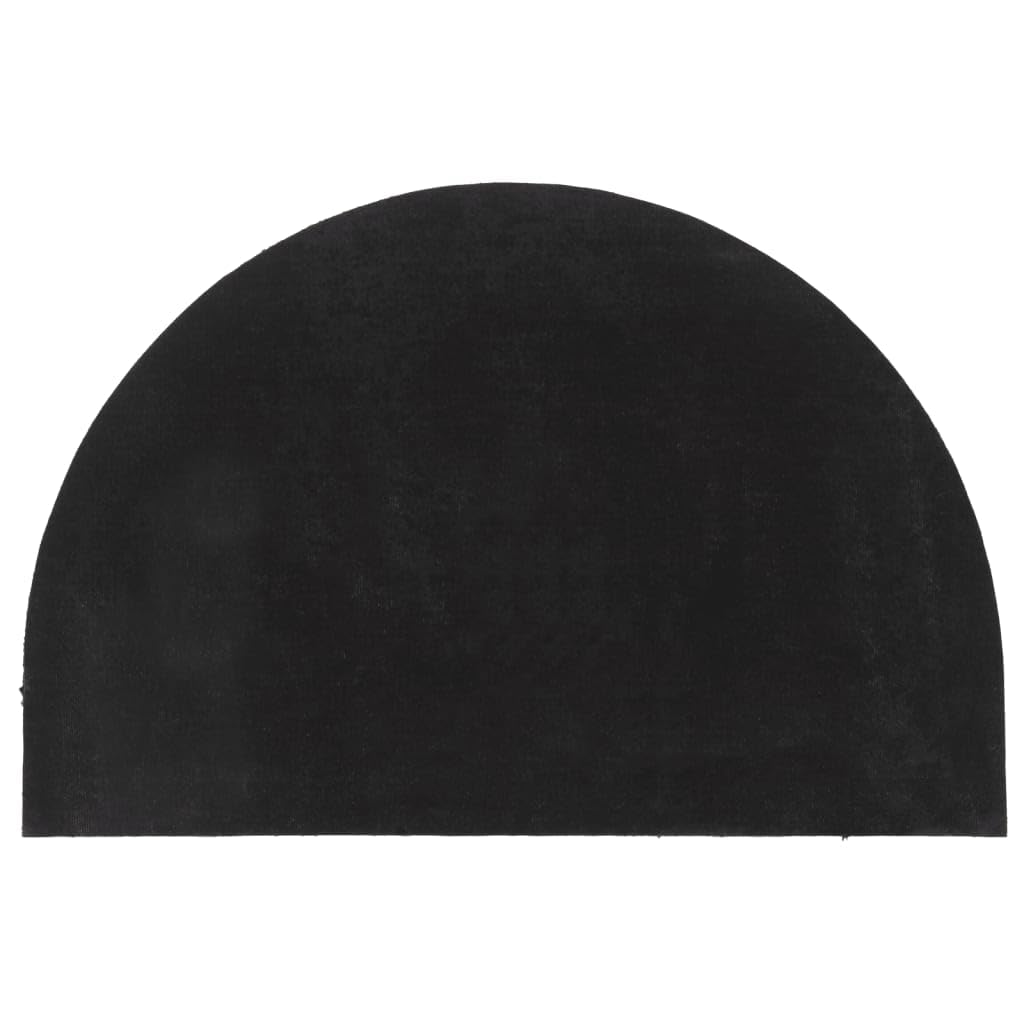 Kokosfaser Fußmatte Dunkelgrau Halbrund 60x90 cm - rutschfeste Eingangsmatte aus natürlicher Kokosfaser für Innen und Außen, Schmutzfangmatte mit PVC-Rückseite, leicht zu reinigen