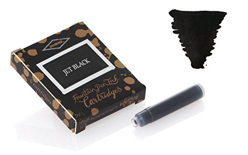 Diamine Ink Cartridges 6's Small International Size Jet Black