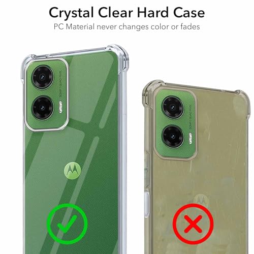 Image of Jkobi Shockproof Crystal-Clear Back Cover for Motorola Moto G35 (Anti Yellow Case | Drop & Camera Protection | Hard Polycarbonate)