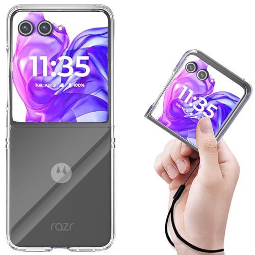 GOKIGIOD �K�p Motorola Moto Razr 50 Ultra �p �P�[�X �N���A �X�g���b�v Razr50Ultra �N���A�P�[�X ���g���[�� ���[�U�[ 50 �E���g�� ���� �J�o�[ ���[�U�[50�E���g�� �X�}�z�P�[�X Razr50Ult
