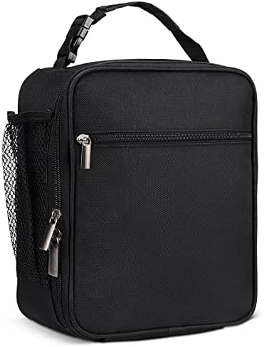 ÖSSZEFUT Insulated Lunch Box for Men & Women Adult- Cooler bag - Portable Insulated Lunch Bag Small Lunchbox Lunch Container for Water Bottle Office Work Picnic Hiking (Black)