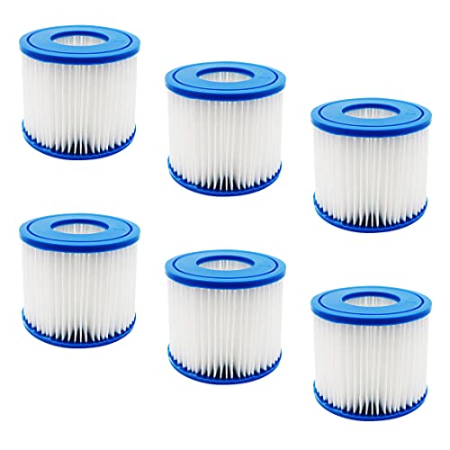FFyan 6 Pack Swimming Pool Filters Compatible with Type I, Replacement Cartridge for Flowclear 58381 58511E