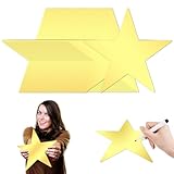 Ktxaby 40 Stück Große Gold Glitzer Sterne Ausschnitte,28.7cm Deko Sterne Papiersterne Zum Aufhängen für Hochzeit Geburtstag Weihnachten Party Wanddekoration Basteln