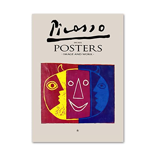 CCACHE Abstraktes Picasso Buntes Figurenposter Und Drucke Mode Wandkunst Beige Leinwandmalerei Nordische Ästhetische Bilder Für Wohnkultur50x70cmx1Kein Rahmen