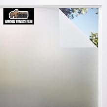 Gorilla Guard Window Privacy Film, Removable Two Way Sun Blocking, 23.6 x 78.7 Inch, Reusable No Residue Stickers, Strong Static Clings to Glass Windows, Decorative Bathroom Door Coverings, Frosted
