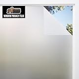 Gorilla Guard Window Privacy Film, Removable Two Way Sun Blocking, Reusable No Residue Stickers, Strong Static Clings to Glass Windows, Decorative Bathroom Door Coverings, 17.5 x 78.7 Inch, Frosted