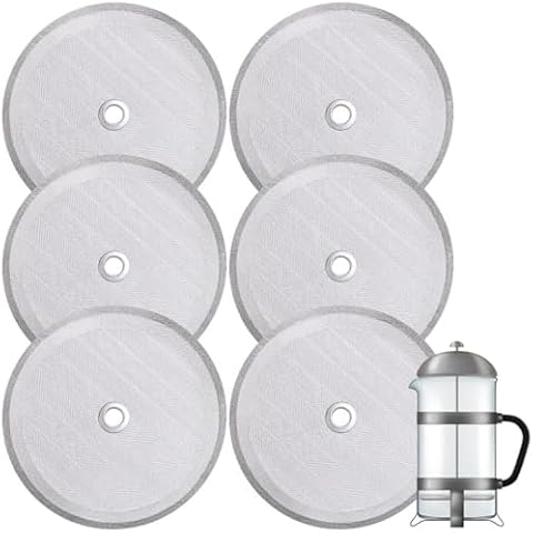 French Press Filter, AMOHEE 4 inch French Press Filters Screen, Stainless Steel French Press Mesh Filter Replacement for 34oz/8cup French Press Coffee Makers and Tea Machines Cover