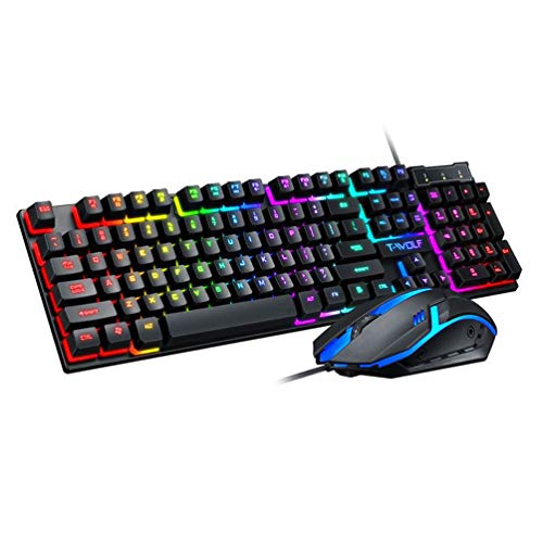 ANGUYA Tastiera e Mouse da Gioco RGB
